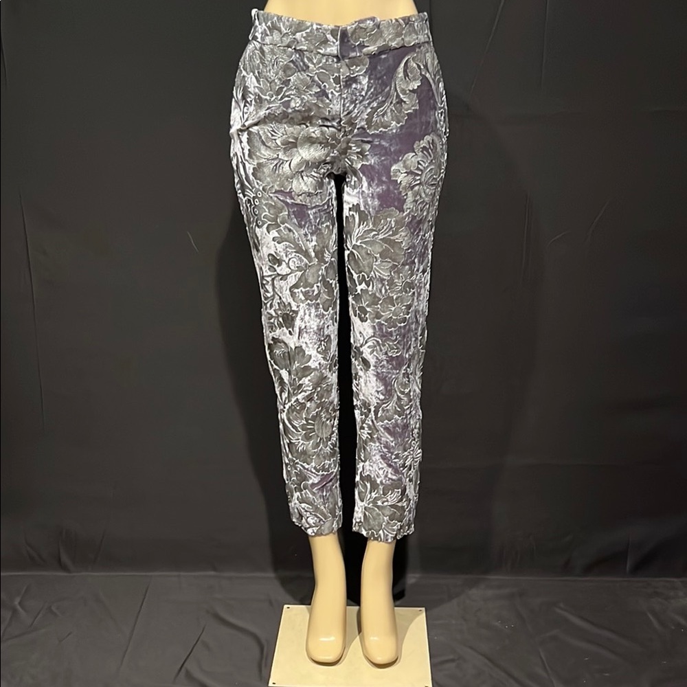 A.L.C Gray Velvet Floral Pants!